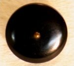 Black with Brass Center, Button, Medium