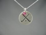 Large Sterling Silver Hockey Charm