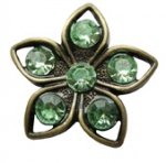 Vintage Flower Buttons - GREEN