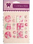 It's a Girl - Epoxy Sticker  