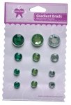 Gradient Gem Brads - GREEN