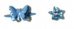 3D Sparkly Garden Brads - Blue - 6 Packages