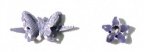 3D Sparkly Garden Brads - Purple - 6 Packages