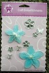 BLUE Flared Flowers & Bling Kit