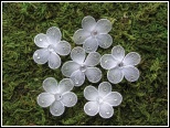 Sparkled Flowers - WHITE - 6 Packages