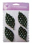 Black & Silver Dotted Leaf - 6 Packages