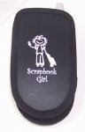 Scrapbook Girl Cell Phone Holder, Black with Pink Logo