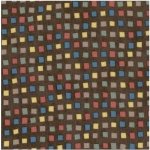 Multi-color Squares on Brown Flannel