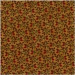 Gold Small Berry and Vine Print