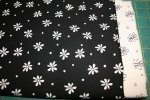 Fabric Kits - Black and Cream Whimsical Flowers