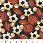 Riley Blake Designs-Play Ball-RB-C2514-BLACK