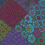 Kaffe Fassett-Tile Flowers-KF-GP125-GREEN