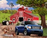 Ford Pickup on Farm