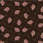 b-7001-6 *Hot for Chocolate* Pink Carnations on Chocolate