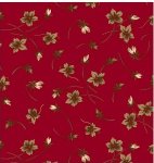 b-7005-2 *Hot for Chocolate* Tan flowers on Red