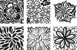 Floral Fantasy Rubbing Plates by Cedar Canyon Textiles