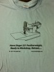Singer 221 Featherweight Size XL, T-shirt  in light blue ***NEW***