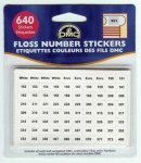 Floss Number Stickers