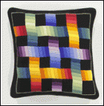 Bargello Ribbons Pillow