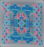 Fleur de Lis Bleu Pillow