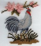 Blue Hen & Peach Blossom