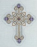 Cross Silver, Gold & Purple