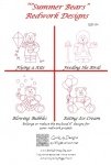 Summer Bears Redwork Designs