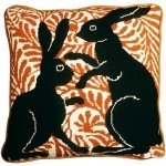 Fine Cell Needlework<BR> Black Boxing Hares