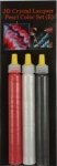 03137 3D Crystal Lacquer - Metallic & Pearl Color Set - with Pen Style Applicators