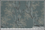 Grey leaves on blue