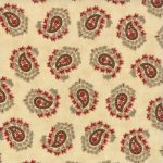 Cream spaced paisley