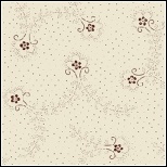 Heritage Prints- Floral & Swirls In Cream and Maroon