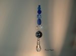 Mixed Media Octagon Suncatcher- Blue Theme- CC Art 1110