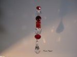 Mixed Media Original Suncatcher- Red Theme- CC Art 1102