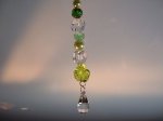 Mixed Media Orignal Suncatcher- Green Theme- CC Art 1116