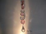 Mixed Media Original Suncatcher- Pink Theme- CC Art 1113