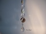 Mixed Media Original Suncatcher- Sea Shell Theme- CC Art 1101