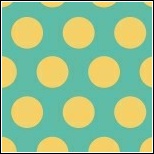 Petalicious Aqua with Yellow Polka Dot SKU# R22 7672 0120 End of  Bolt 34 Piece