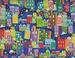P&B Textiles What a World 00362 Blue