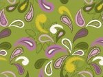 High Society Collection - Victoria, Green Multi Paisley