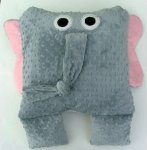 Giraffe, Elephant, and Hippo Pillows