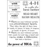 4-H Verses Sticker