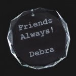 Crystal Round Faceted Ornament