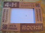 4-H Rocks Laser Engraved Wood Frame