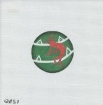 Red Kokopelli ornament- QRS 1