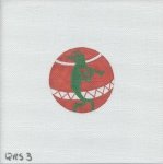 Green Kokopelli Ornament- QRS 3