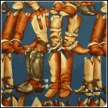 Line Dance Boots Blue