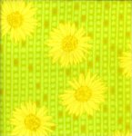 Valorie Wells Sole Flannel Bright Yellow Flowers on Bright Green
