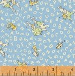 Storybook VIII - Blue with Alphabet and Rabbits - Windham Fabrics 31825 - 7