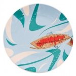 Charley Harper Trout and Waves Ceramic Fish Plate Mid Century Modern Design Todd Oldham Free USA  Shipping